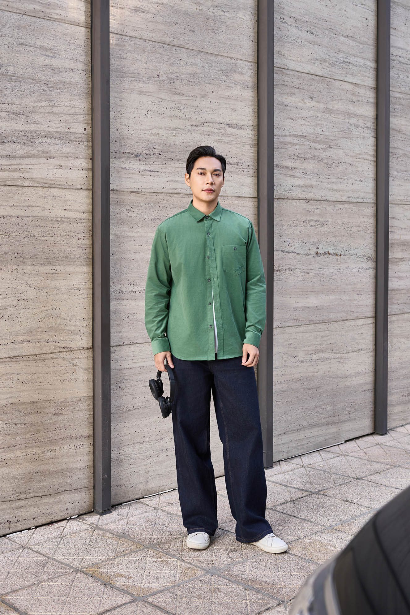 Ảnh của Áo sơ mi nam DT 1 túi ngực 253SM22185-DC44